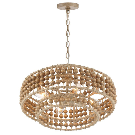 3 Light Chandelier, Burnished Silver