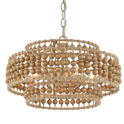 3 Light Chandelier, Burnished Silver