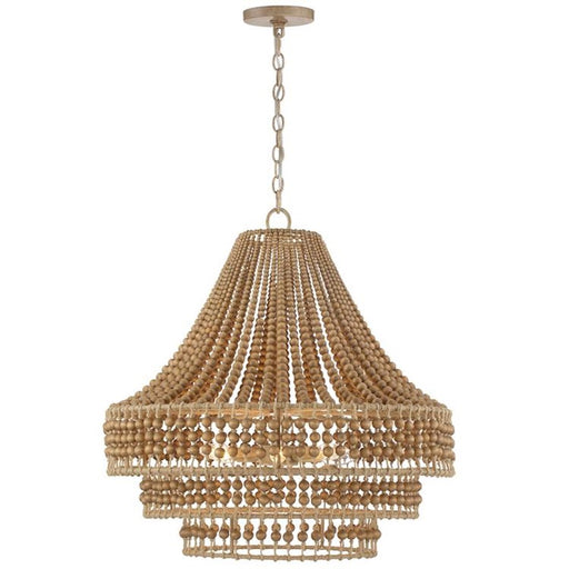 Crystorama Silas 6 Light Chandelier, Burnished Silver - SIL-B6006-BS