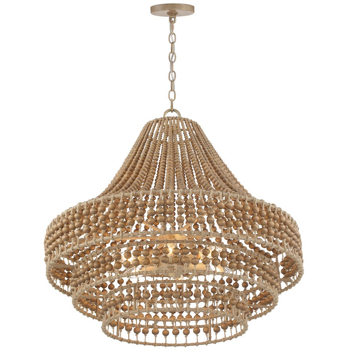 Crystorama Silas 6 Light Chandelier, Burnished Silver