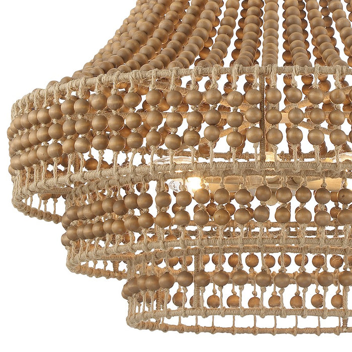 Crystorama Silas 6 Light Chandelier, Burnished Silver
