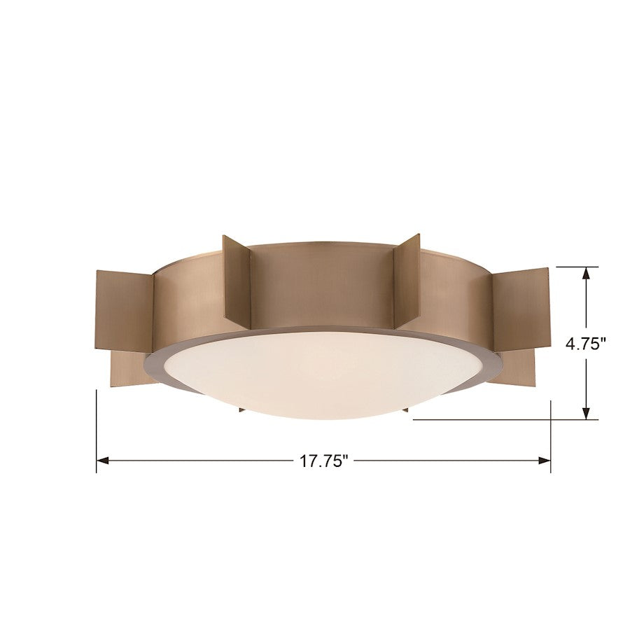 Crystorama Solas 3 Light Ceiling Mount