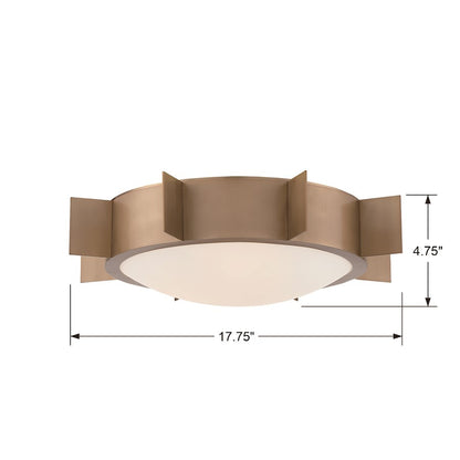 Crystorama Solas 3 Light Ceiling Mount