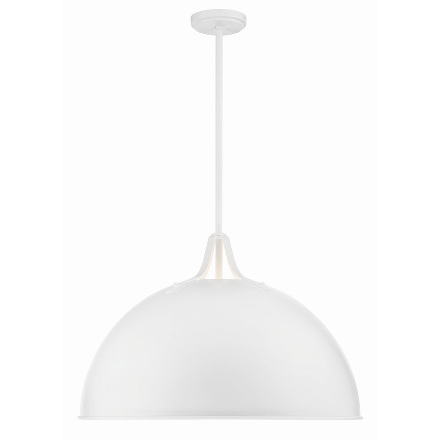 Crystorama Soto 3 Light Pendant, White - SOT-18017-WH