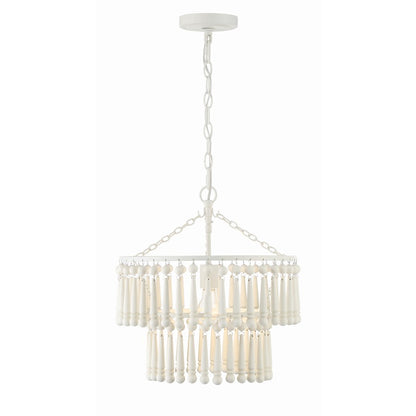 Crystorama Tiana 1 Light Pendant, Matte White - TIA-7100-MT