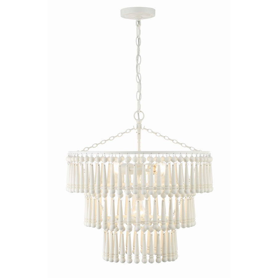 Crystorama Tiana 3 Light Pendant, Matte White - TIA-7103-MT