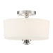 Crystorama Travis 9.25" 2 Light Ceiling Mount, Polished Nickel - TRA-A3302-PN