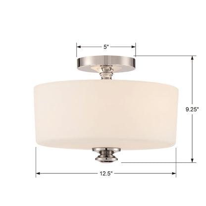 Crystorama Travis 9.25" 2 Light Ceiling Mount