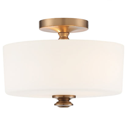 Crystorama Travis 9.25" 2 Light Ceiling Mount, Vibrant Gold - TRA-A3302-VG