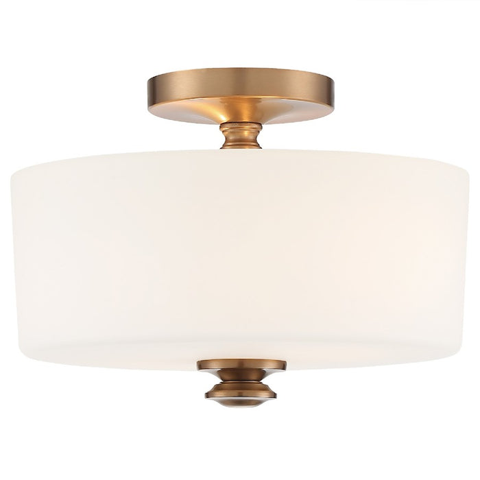 Crystorama Travis 9.25" 2 Light Ceiling Mount, Vibrant Gold - TRA-A3302-VG