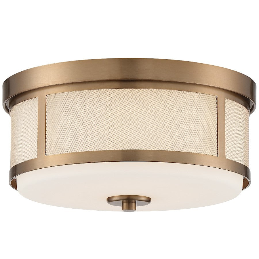 Crystorama Trevor 6.37" 2 Light Ceiling Mount, Vibrant Gold - TRV-A3802-VG