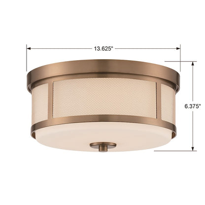 Crystorama Trevor 6.37" 2 Light Ceiling Mount