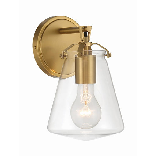 Crystorama Voss 1 Light Sconce, Luxe Gold/Clear Glass - VSS-7001-LG