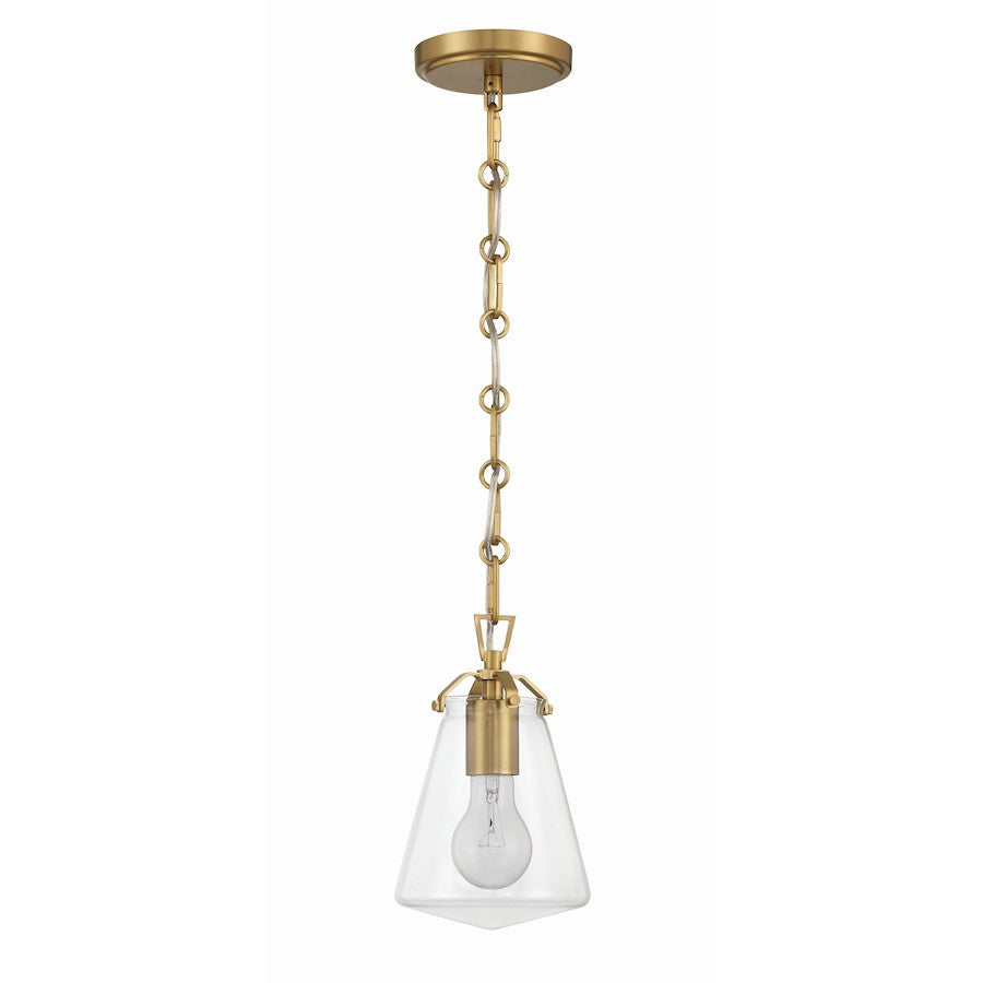 1 Light 9" Mini Pendant, Luxe Gold