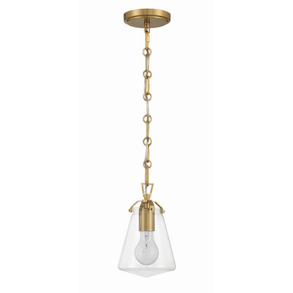 1 Light 9" Mini Pendant, Luxe Gold