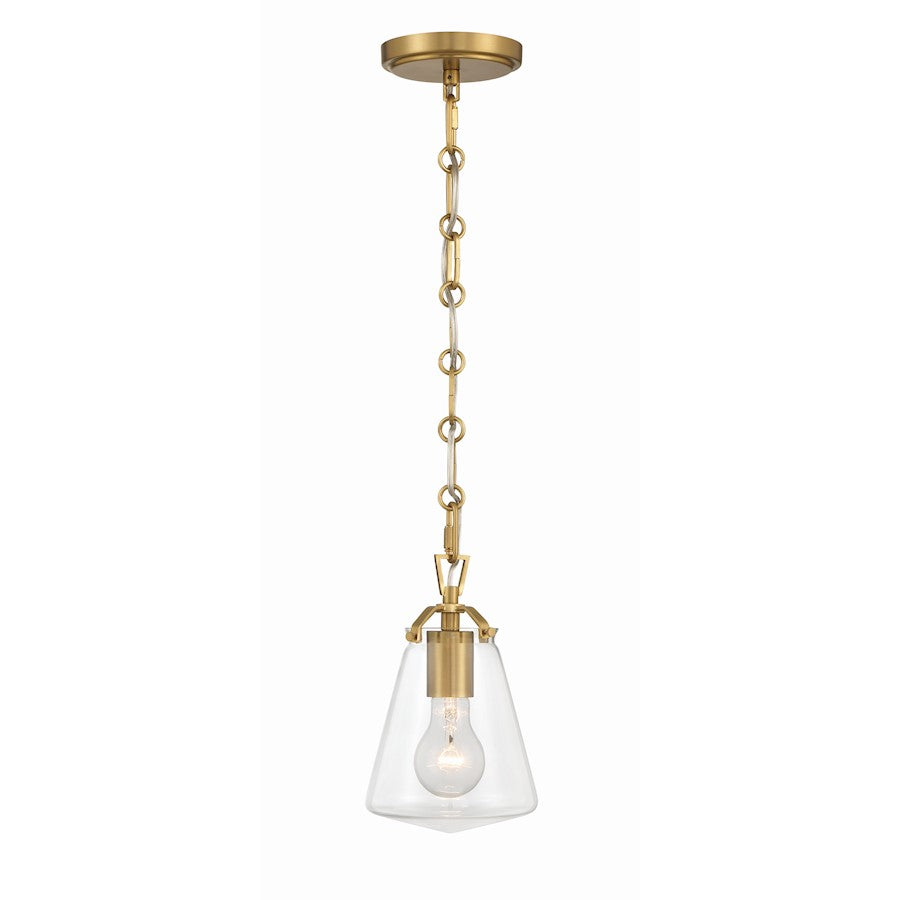 1 Light 9" Mini Pendant, Luxe Gold