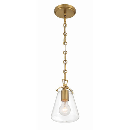 1 Light 9" Mini Pendant, Luxe Gold