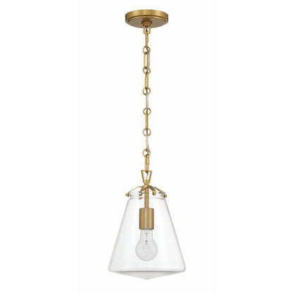 1 Light 11" Mini Pendant, Luxe Gold