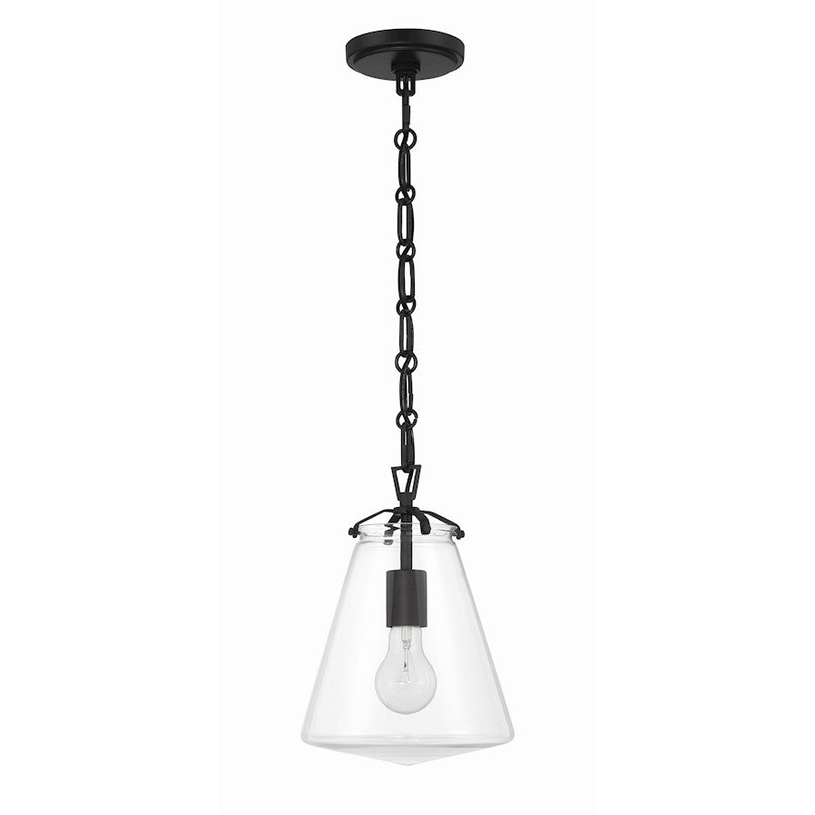1 Light 11" Mini Pendant, Matte Black