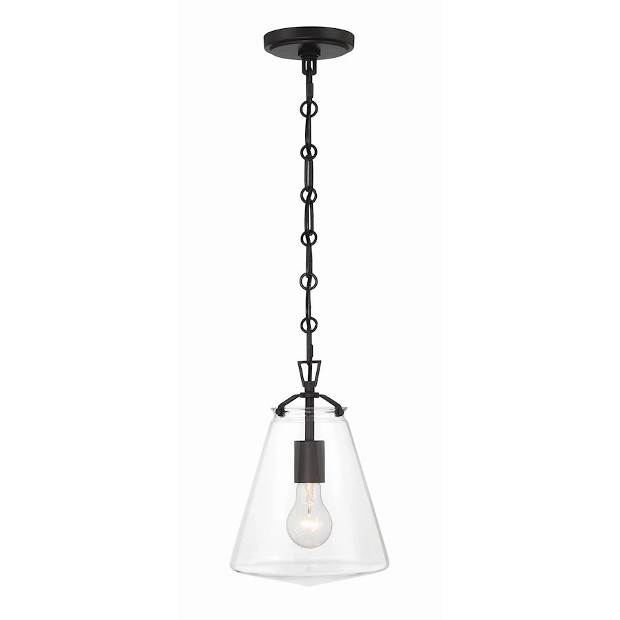 1 Light 11" Mini Pendant, Matte Black