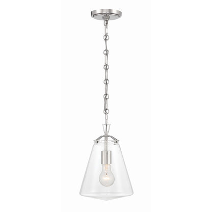 1 Light 11" Mini Pendant, Polished Nickel