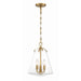 Crystorama Voss 3 Light Mini Chandelier, Luxe Gold/Clear Glass - VSS-7004-LG