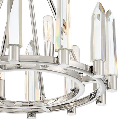 4 Light Ceiling Mount, Polished Nickel