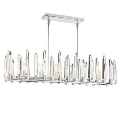 Crystorama Watson 6 Light Chandelier, Polished Nickel - WAT-B2006-PN