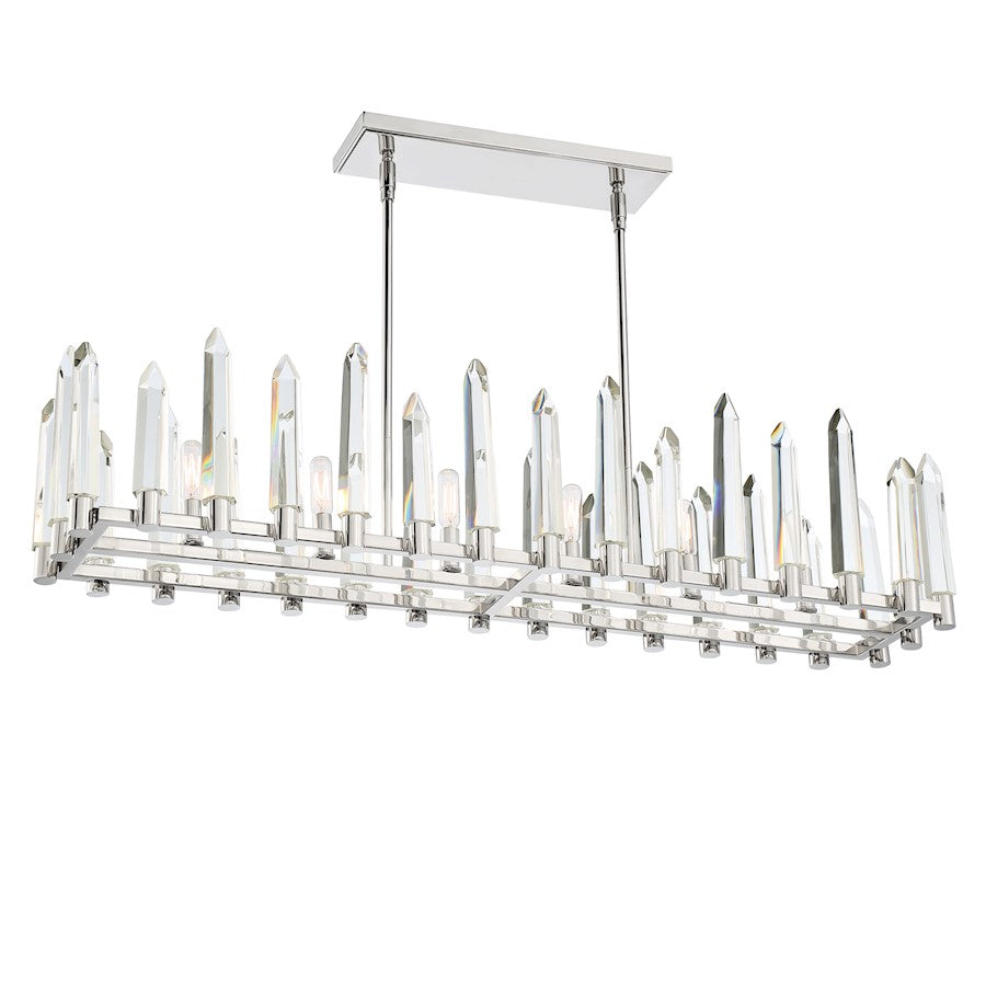 Watson Chandelier, Polished Nickel