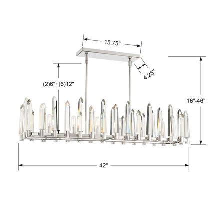 Watson Chandelier, Polished Nickel