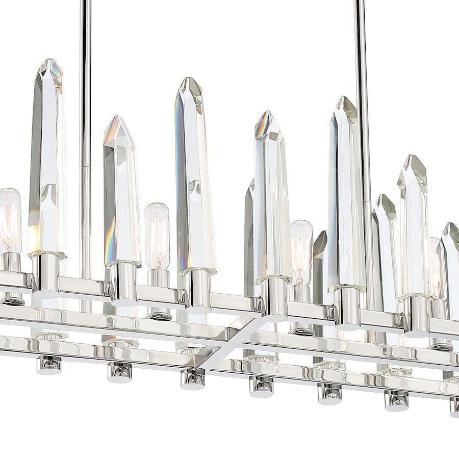 Watson Chandelier, Polished Nickel