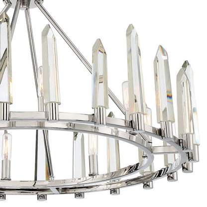 Watson Chandelier, Polished Nickel