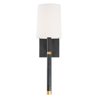 Crystorama Weston 1 Light Wall Mount, Black/ Antique Gold - WES-9901-BK-GA