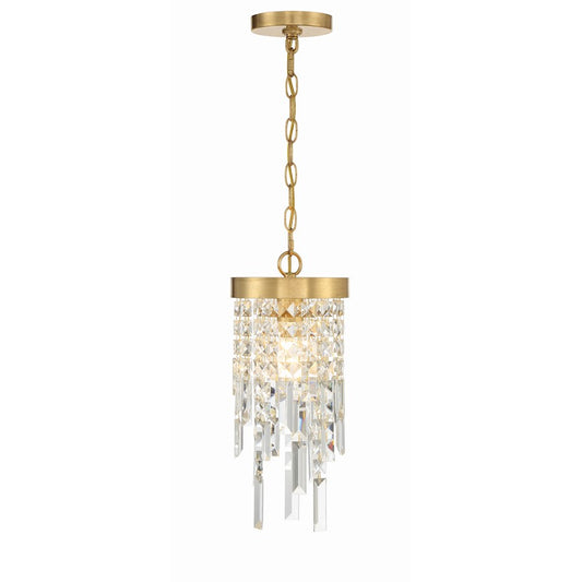 Crystorama Winfield 1 Light Pendant, Antique Gold - WIN-210-GA-CL-MWP