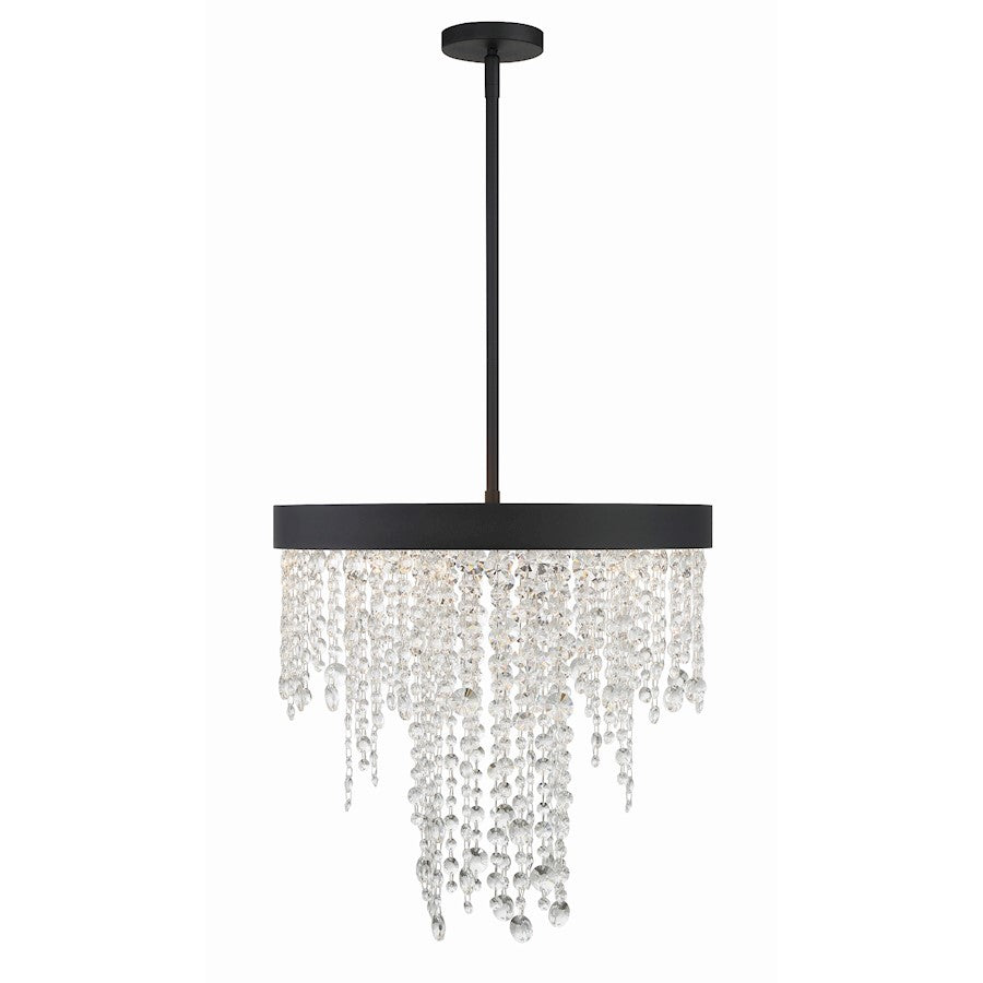 Crystorama Winham 5 Light Chandelier, Black Forged - WIN-615-BF-CL-MWP