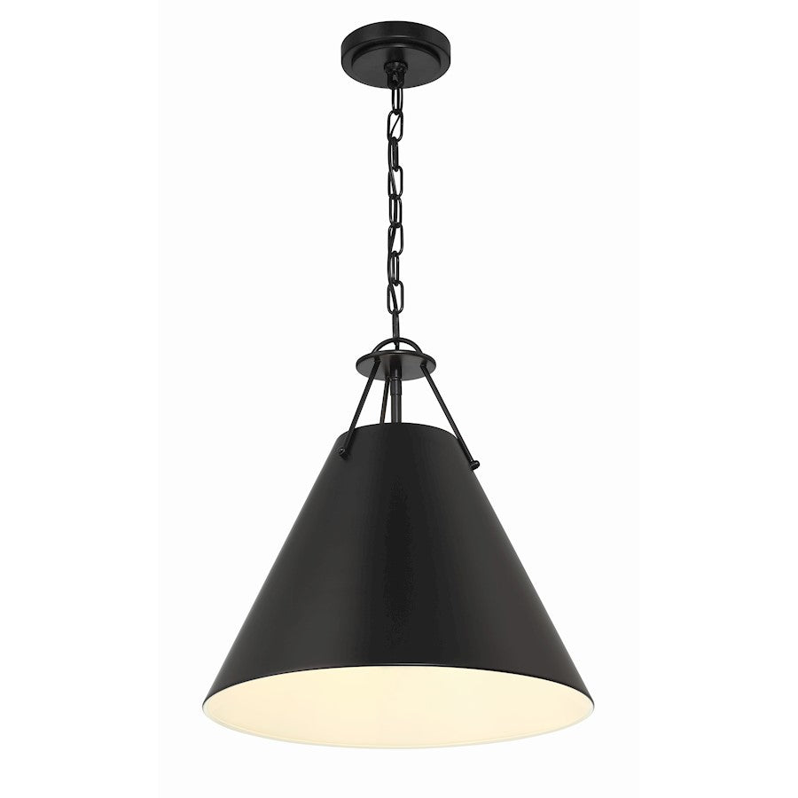 3 Light Pendant, Matte Black
