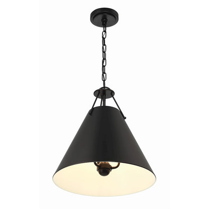 3 Light Pendant, Matte Black