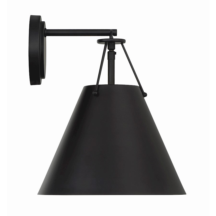 Crystorama Xavier 1 Light Task Sconce, Matte Black - XAV-B8311-MK