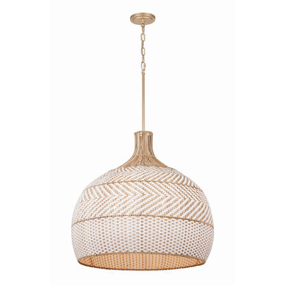 6 Light Chandelier, Soft Gold