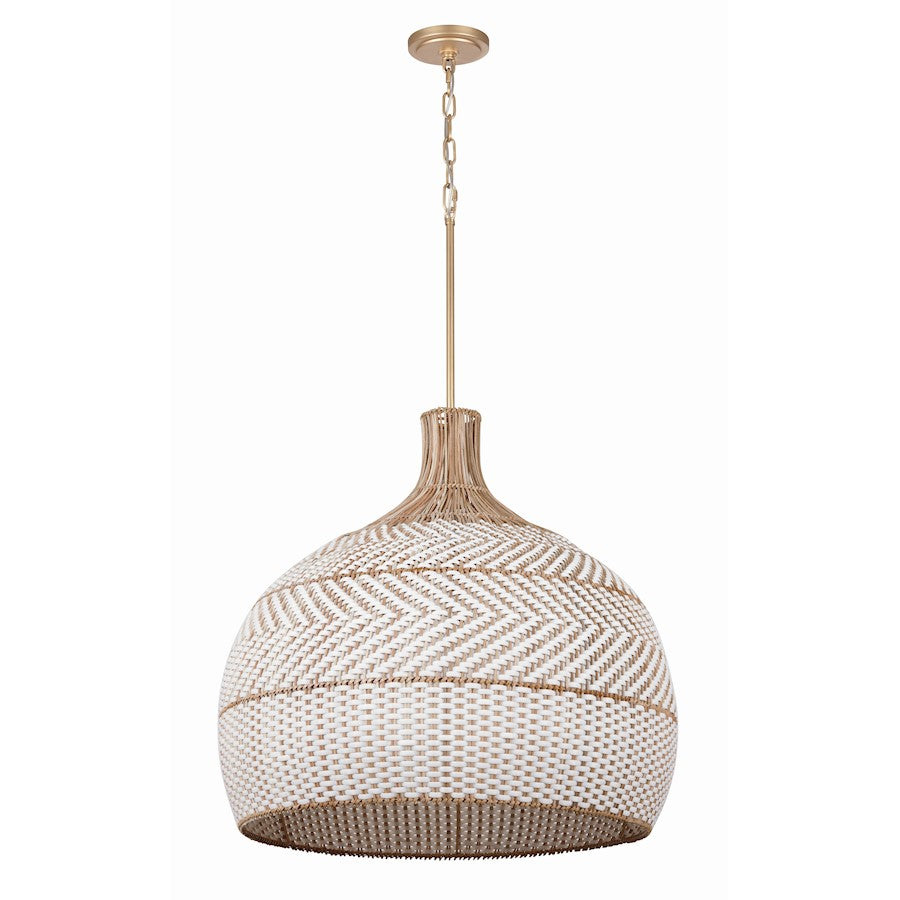 6 Light Chandelier, Soft Gold