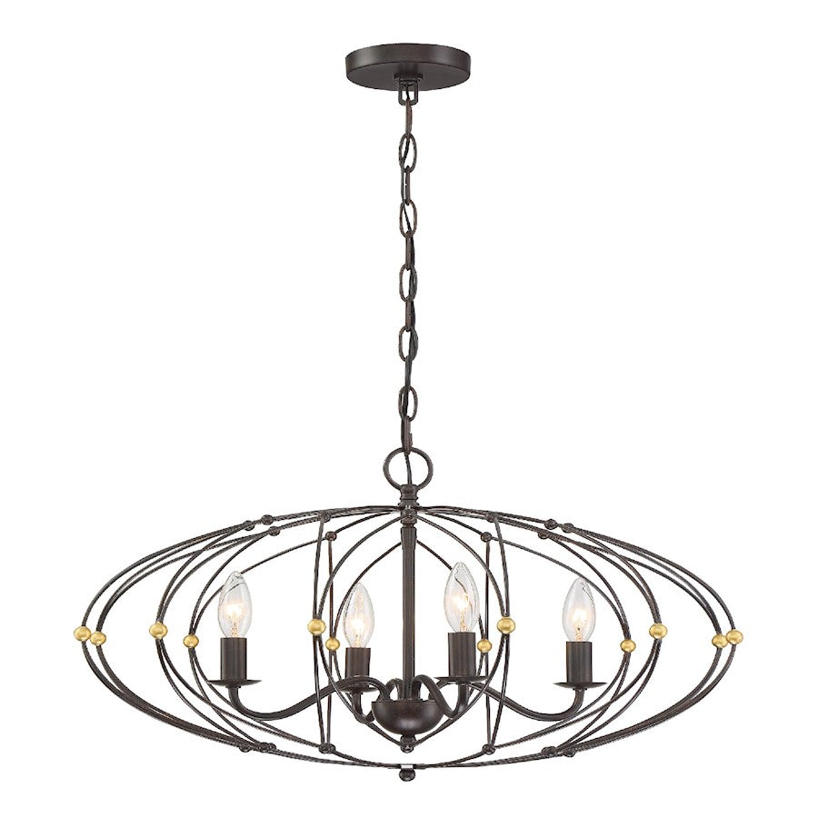 Zucca Chandelier, English Bronze