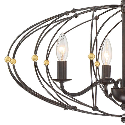 Zucca Chandelier, English Bronze