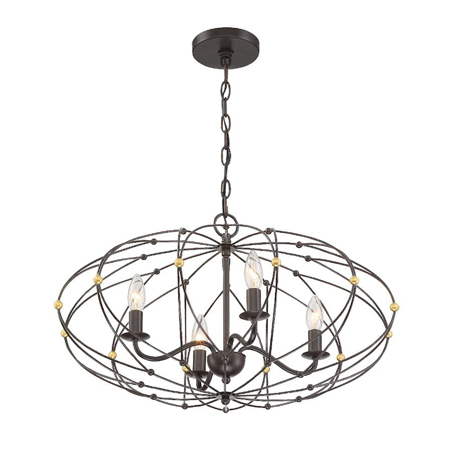 Zucca Chandelier, English Bronze