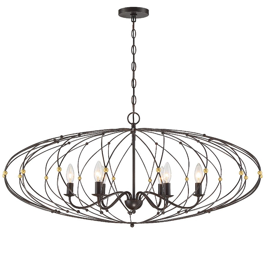 Zucca Chandelier, English Bronze