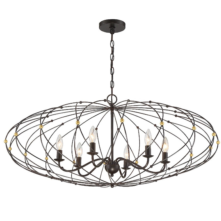 Zucca Chandelier, English Bronze