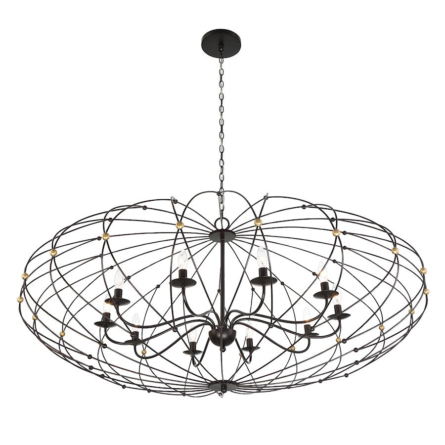 10 Light Chandelier, Bronze