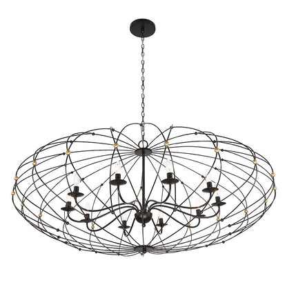 10 Light Chandelier, Bronze