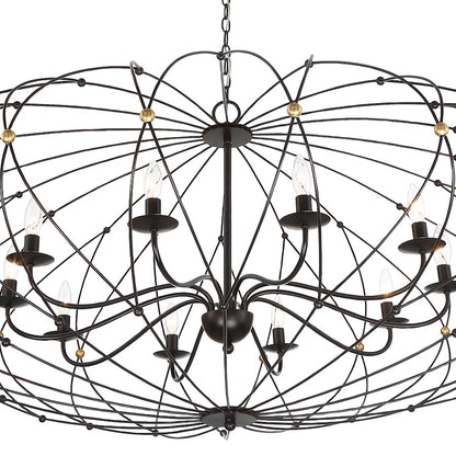 10 Light Chandelier, Bronze