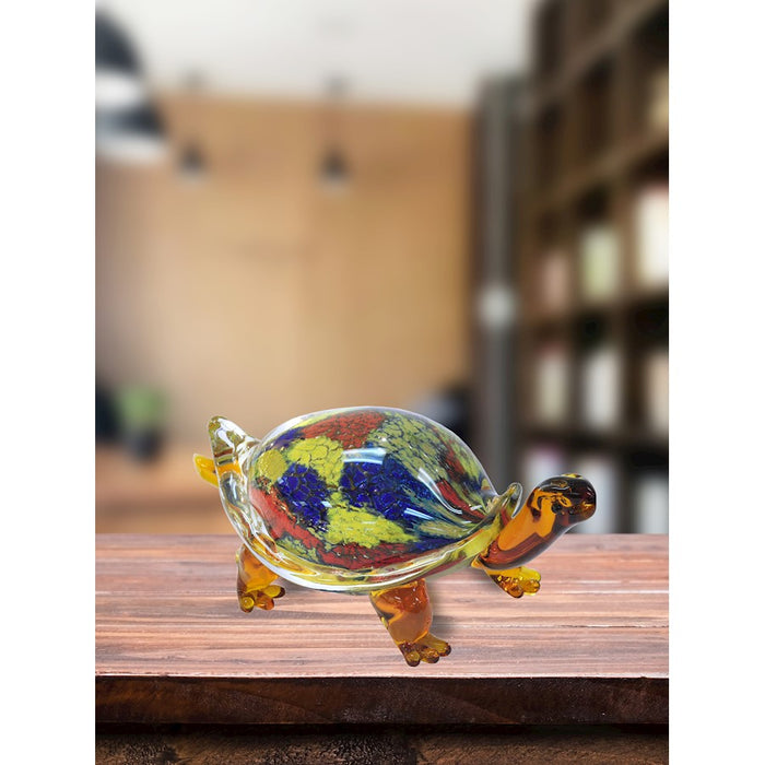 Dale Tiffany Tommy Turtle Handcrafted Art Glass Figurine