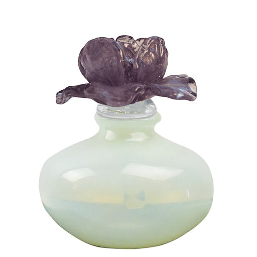 Dale Tiffany Purple Rose Hand Blown Art Glass Perfume Bottle - AV15155